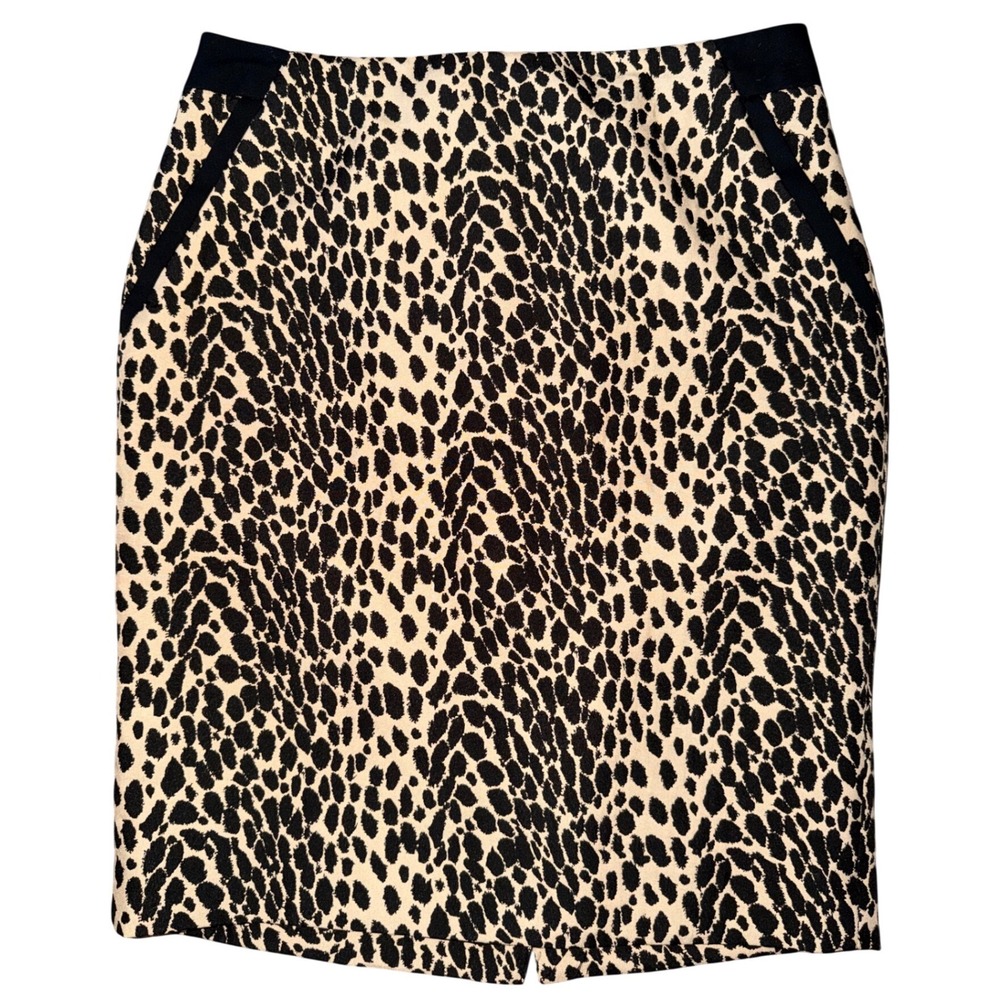 Outback Red Cheetah Print Pencil Skirt Tan‎ Black 4